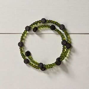 Chic Olive Beaded Bracelet
